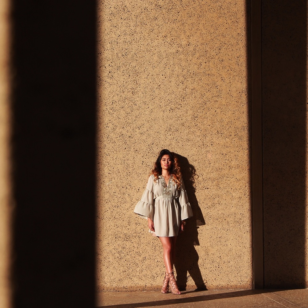 Beaded sheer tunic